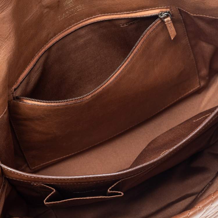 مملوكة مسبقًا Lanvin Brown Quilted Leather Happy Shoulder Bag