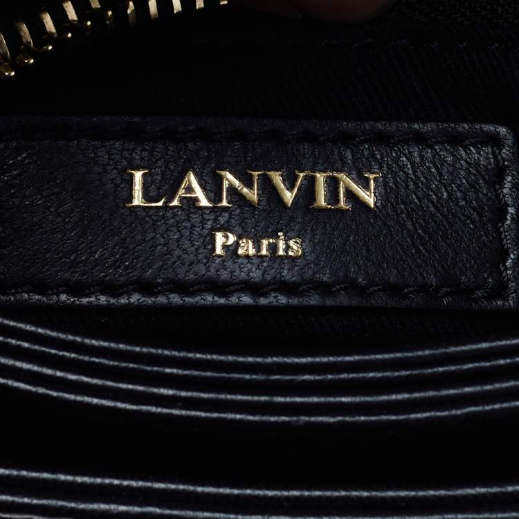 Pre Owned Lanvin Black Leather Sugar Shoulder Bag