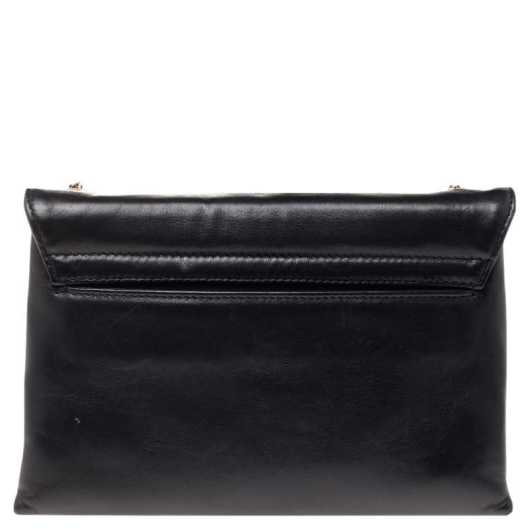 Pre Owned Lanvin Black Leather Sugar Shoulder Bag