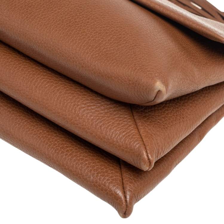 Pre Owned Lanvin Brown Leather Sugar Tassel Flap Shoulder Bag