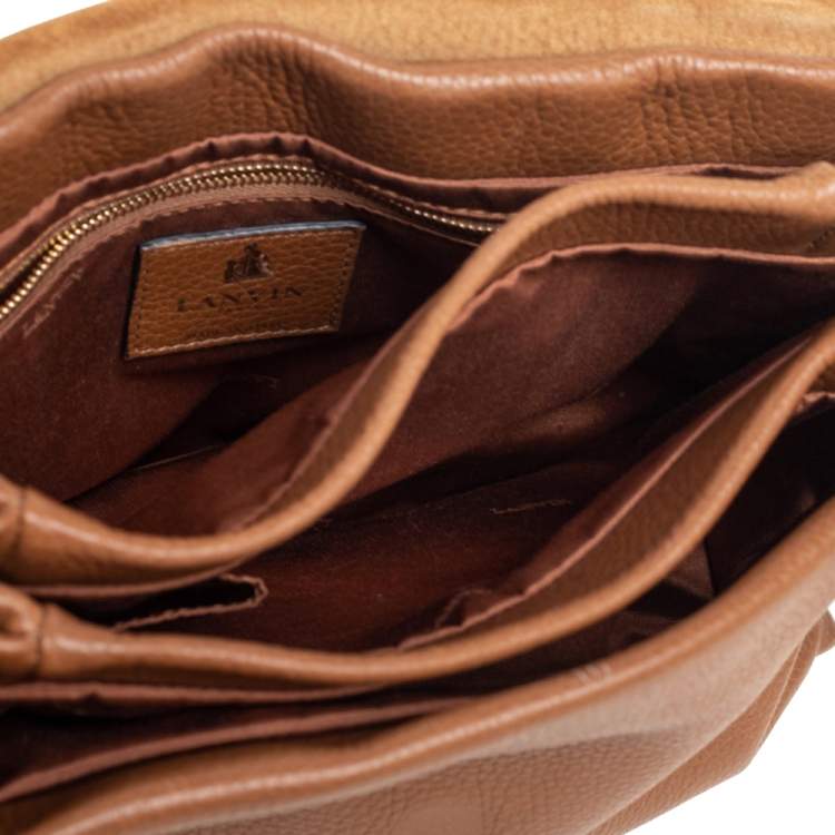 Pre Owned Lanvin Brown Leather Sugar Tassel Flap Shoulder Bag
