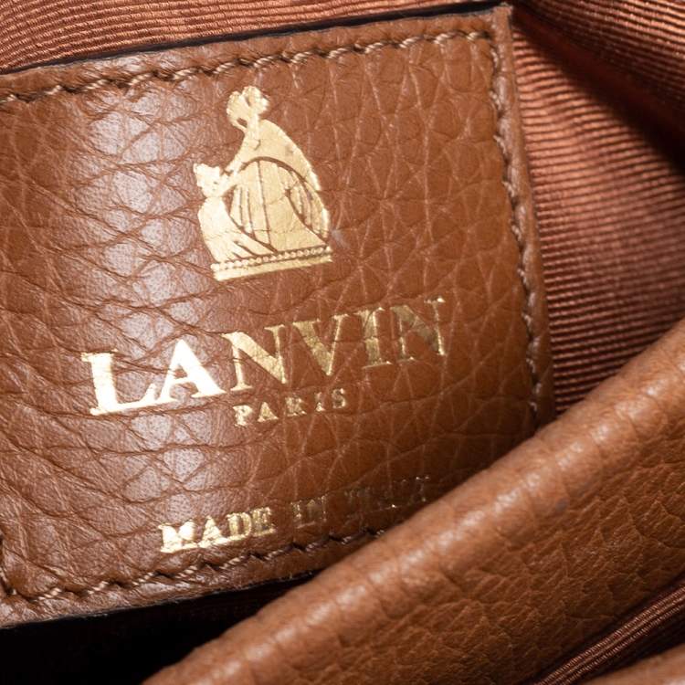 Pre Owned Lanvin Brown Leather Sugar Tassel Flap Shoulder Bag