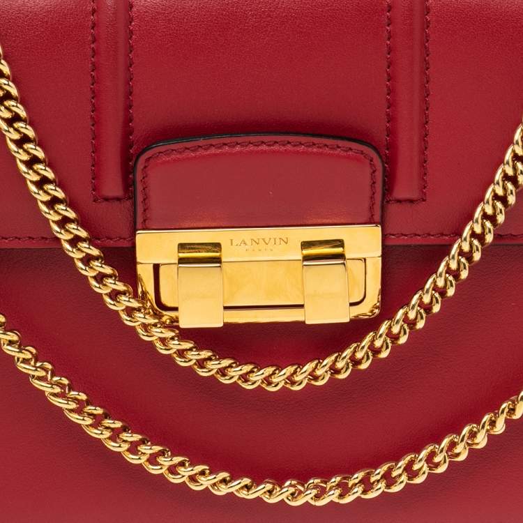 Pre Owned Lanvin Red Leather Jiji Shoulder Bag