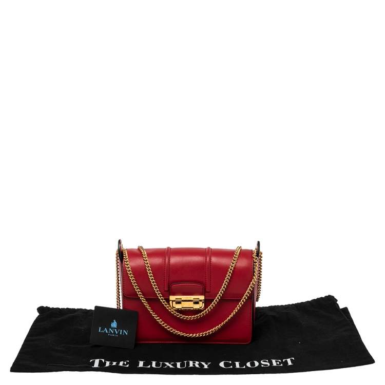 Pre Owned Lanvin Red Leather Jiji Shoulder Bag