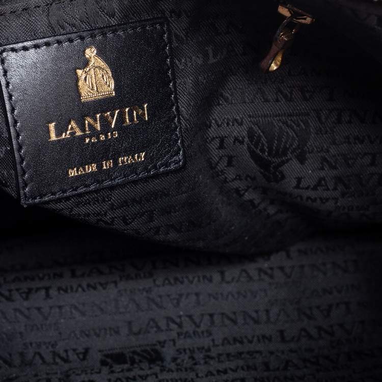 Pre Owned Lanvin Gold Quilted Leather Amalia Shoulder Bag