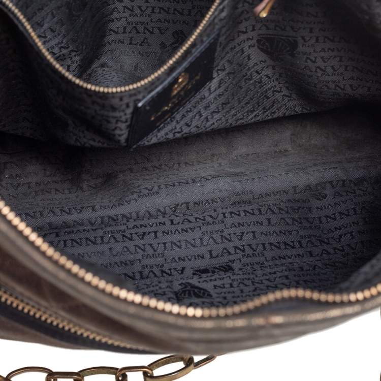 Pre Owned Lanvin Gold Quilted Leather Amalia Shoulder Bag
