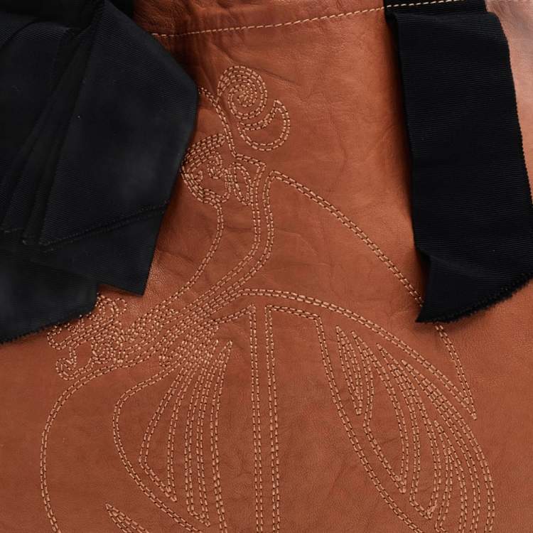 Pre Owned Lanvin Brown Lambskin Leather Tote