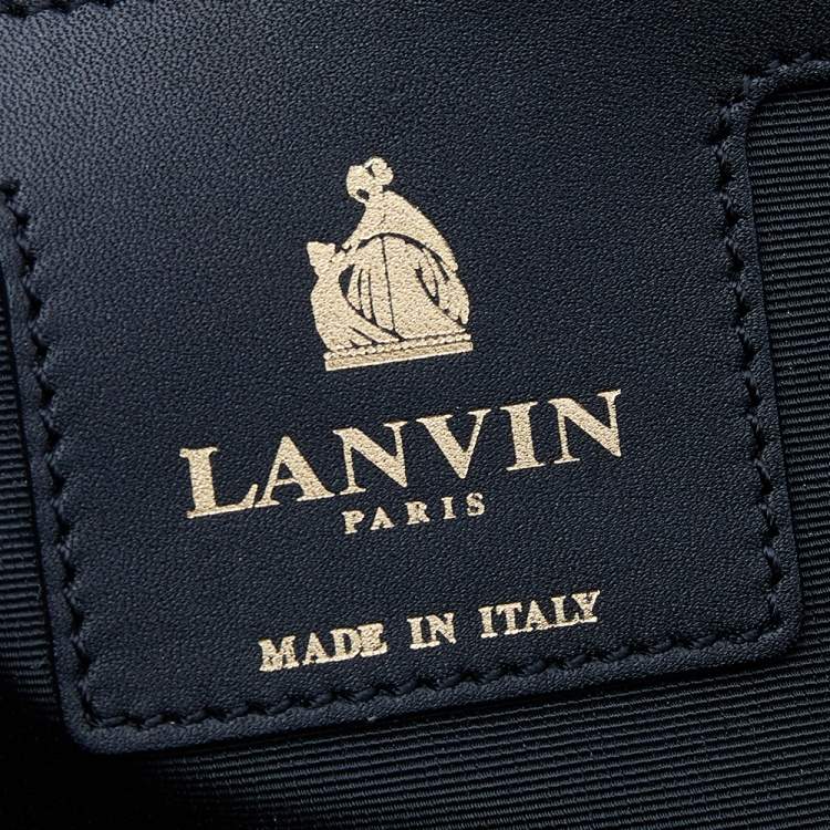 مملوكة مسبقًا Lanvin Gold Python Effect Leather Wristlet Clutch