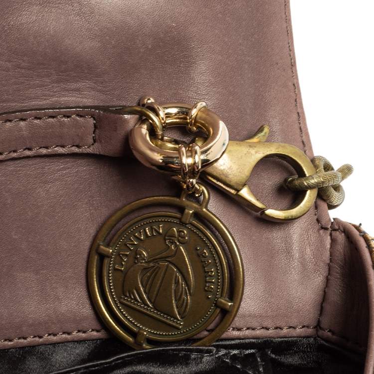 Pre Owned Lanvin Gold Python Happy Pop Crossbody Bag