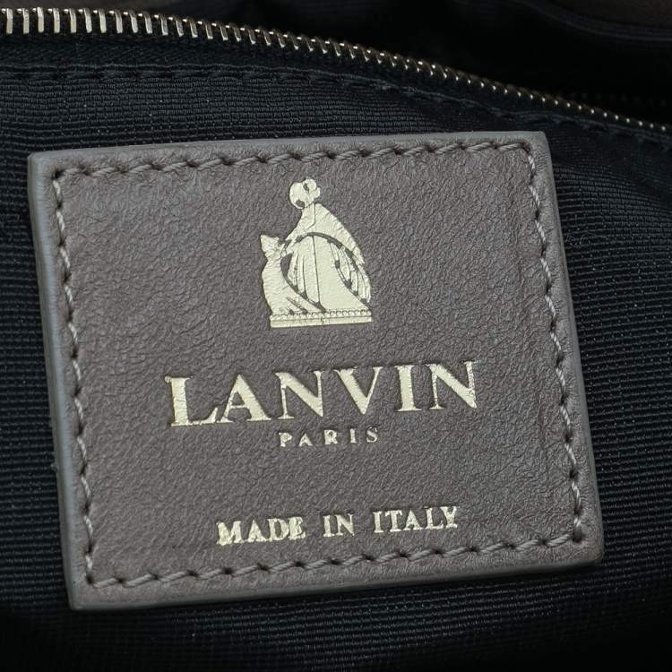 Pre Owned Lanvin Light Brown Leather Sugar Flap Shoulder Bag