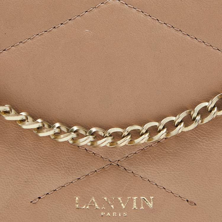 Pre Owned Lanvin Beige Leather WOC Wallet
