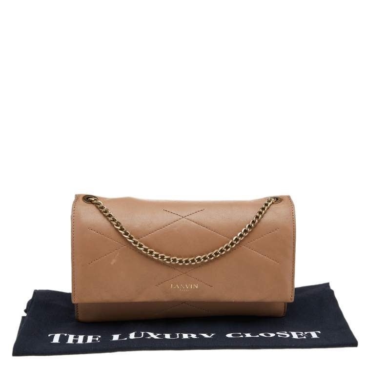 Pre Owned Lanvin Beige Leather WOC Wallet