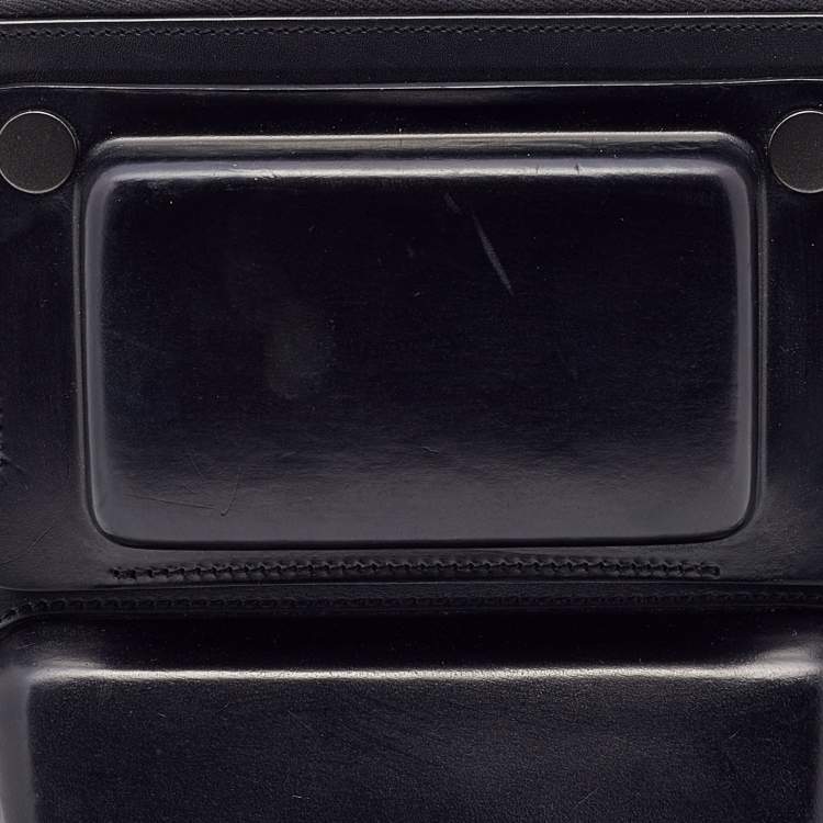 Pre Owned Lanvin Black Leather Document and Accessories Case Crossbody Bag