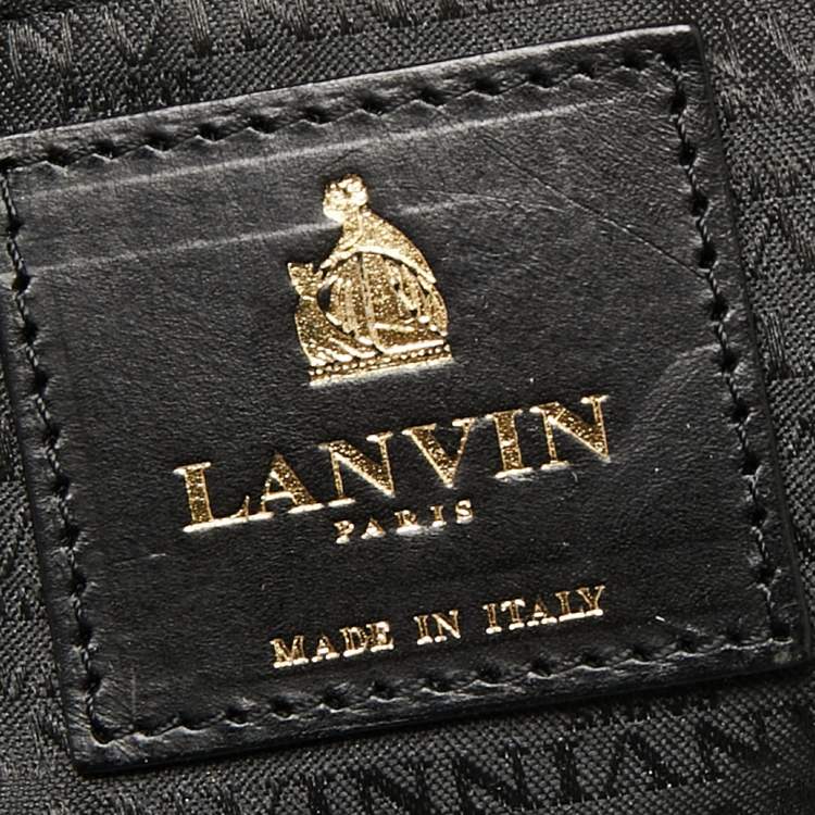 Pre Owned Lanvin Black Quilted Leather Amalia Cabas Tote