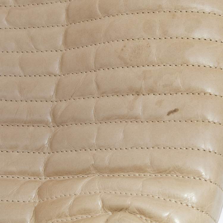 مملوكة مسبقًا Lanvin Beige Quilted Leather Happy Shoulder Bag