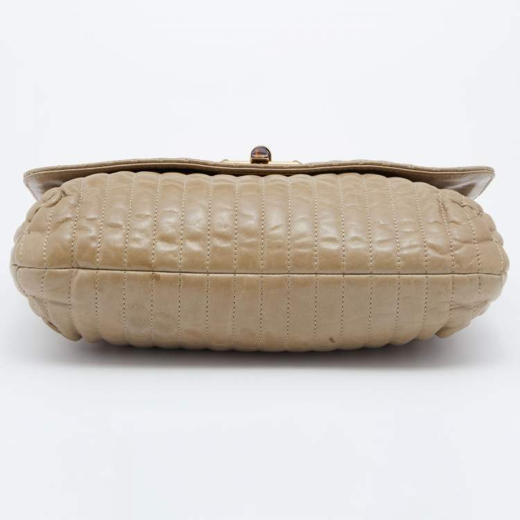 مملوكة مسبقًا Lanvin Beige Quilted Leather Happy Shoulder Bag