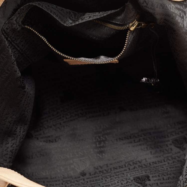Pre Owned Lanvin Tan Leather Happy Shoulder Bag