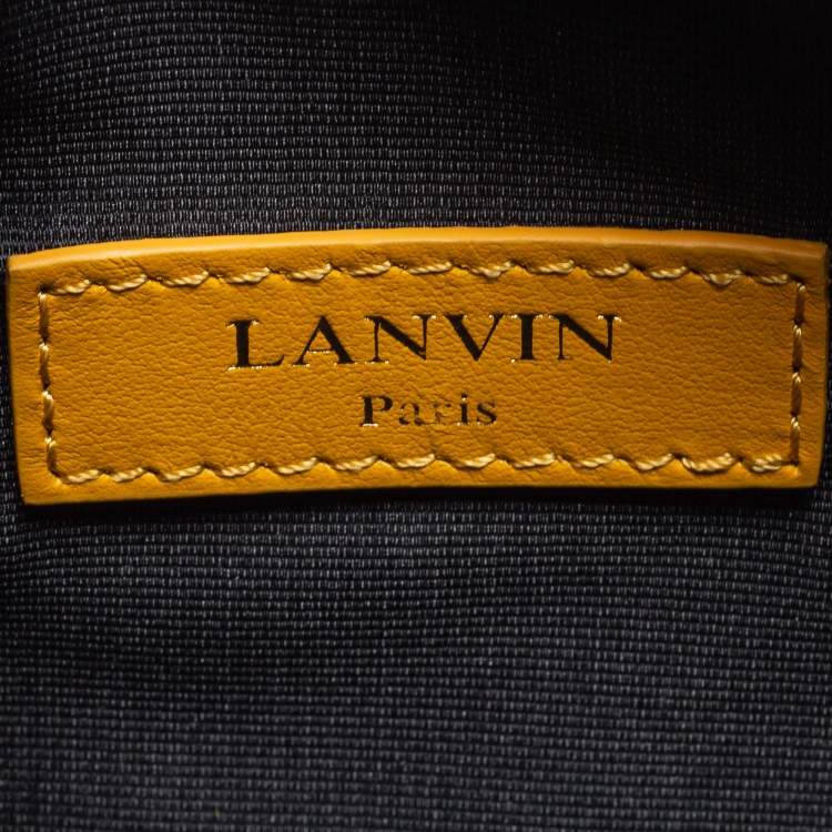 Pre Owned Lanvin Yellow Leather Mini Journee Tote