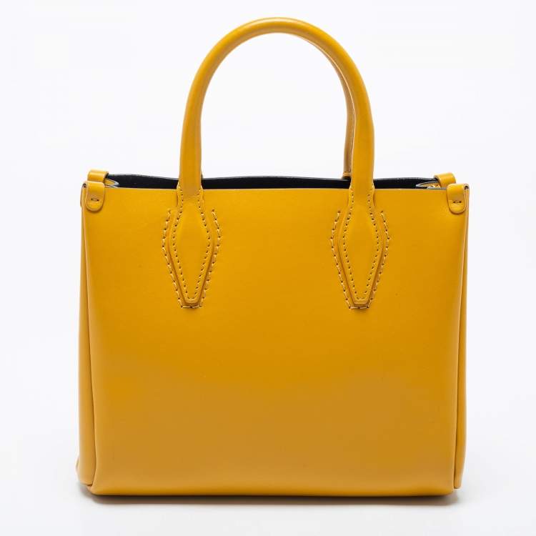 Pre Owned Lanvin Yellow Leather Mini Journee Tote