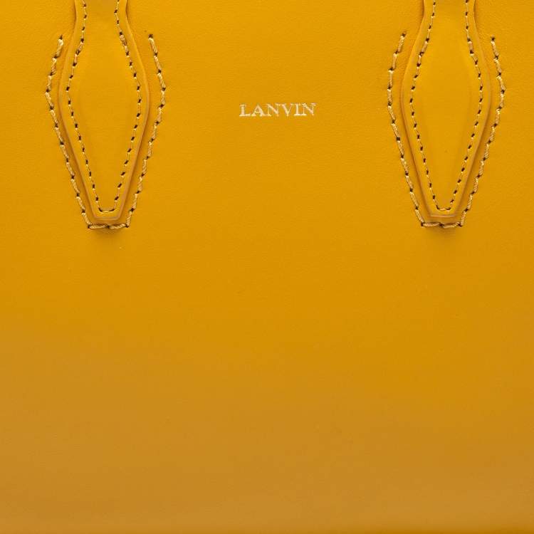 Pre Owned Lanvin Yellow Leather Mini Journee Tote