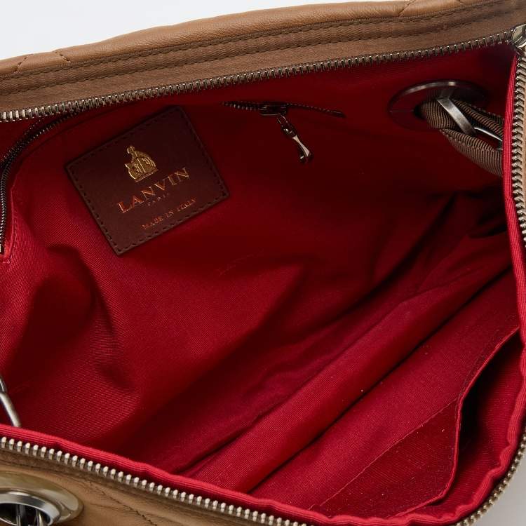 Pre Owned Lanvin Brown Quilted Leather Amalia Shoulder Bag