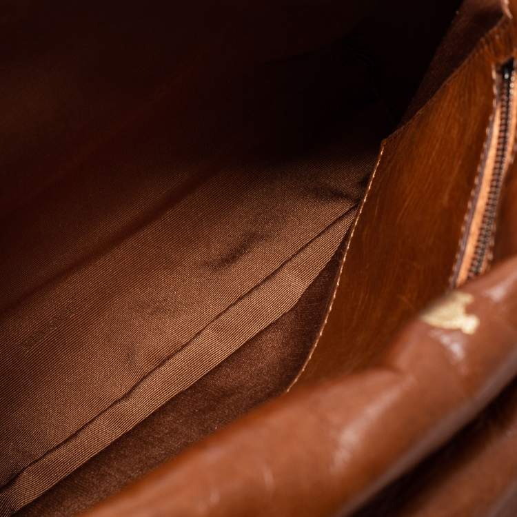 Pre Owned Lanvin Brown Quilted Leather Happy Shoulder Bag