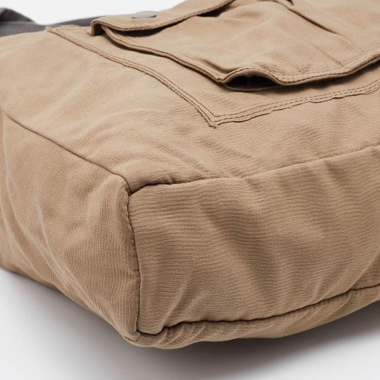 Pre Owned Lanvin Beige/Grey Fabric Shopper Tote
