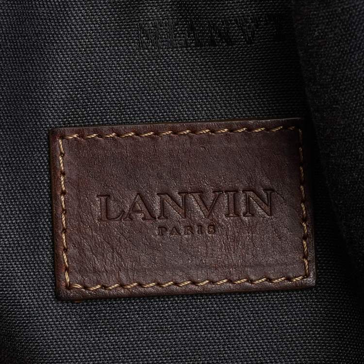 Pre Owned Lanvin Beige/Grey Fabric Shopper Tote
