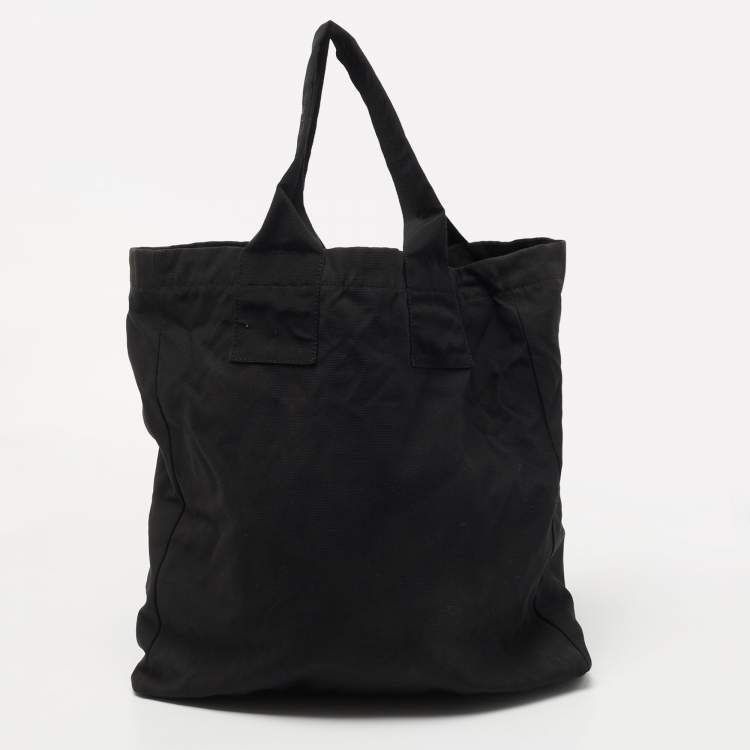 Pre Owned Lanvin Black Fabric Front Pocket Tote