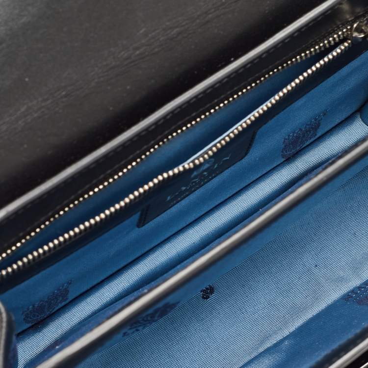 Pre Owned Lanvin Black Leather Mini Jiji Studded Crossbody Bag