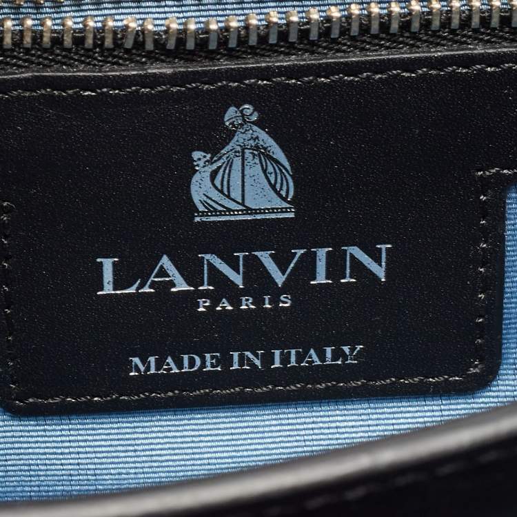 Pre Owned Lanvin Black Leather Mini Jiji Studded Crossbody Bag