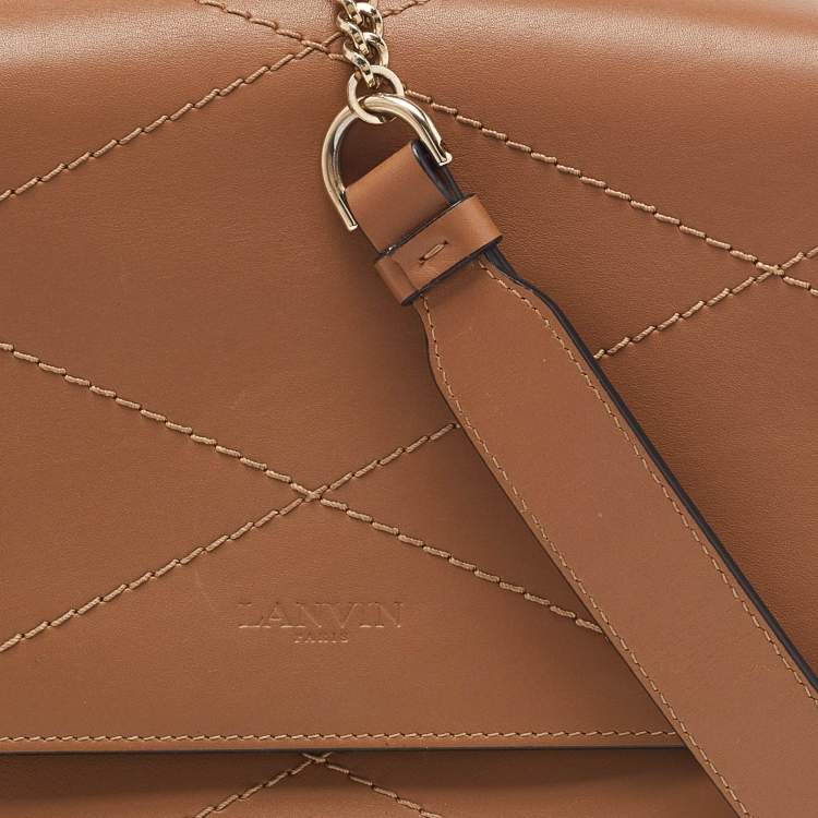 Pre Owned Lanvin Beige Quilted Leather Sugar Shoulder Bag