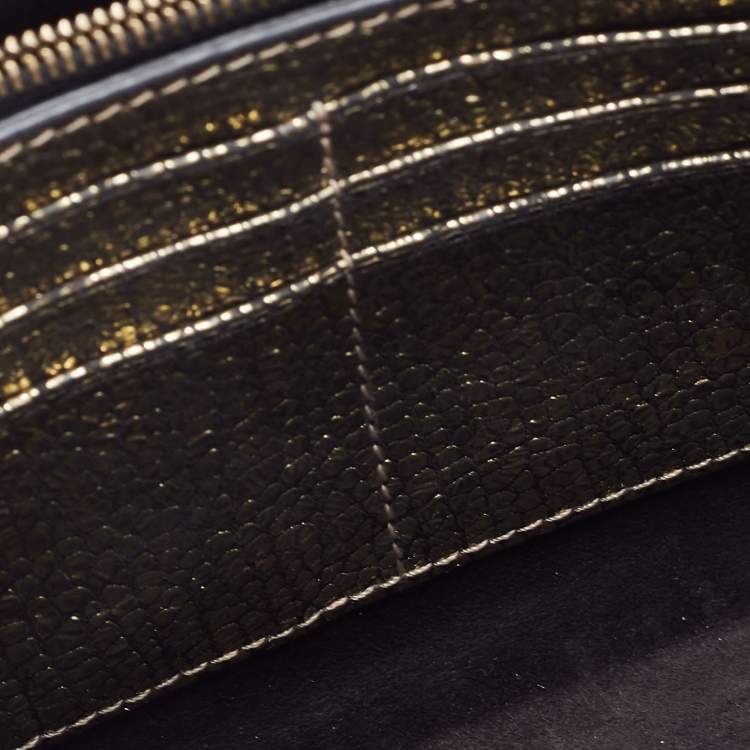 Pre Owned Lanvin Gold Leather Flap Chain Clutch