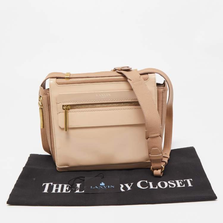 Pre Owned Lanvin Old Rose Patent Leather Padam Flap Bag