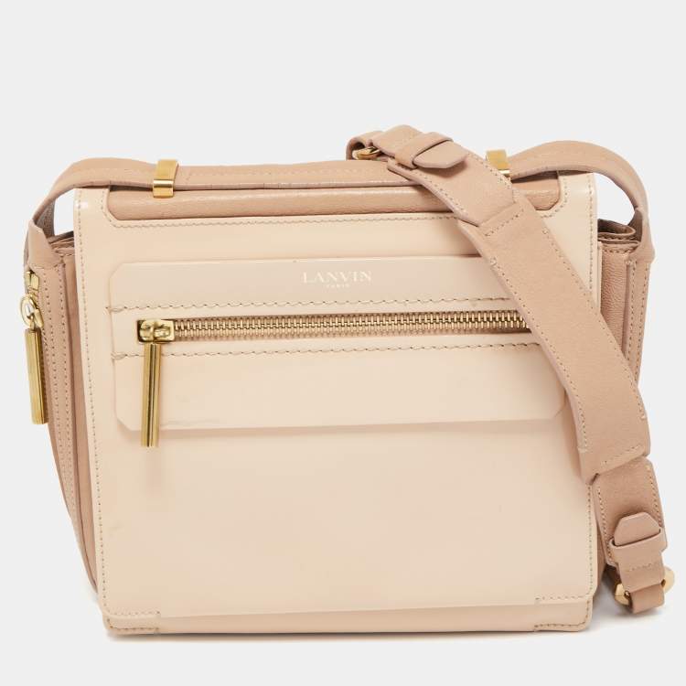 Pre Owned Lanvin Old Rose Patent Leather Padam Flap Bag