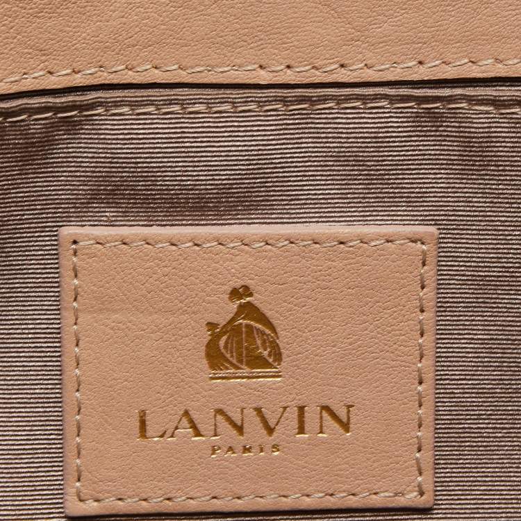 Pre Owned Lanvin Old Rose Patent Leather Padam Flap Bag