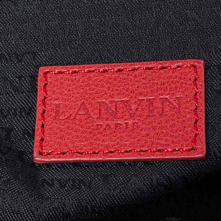 Pre Owned Lanvin Multicolor Printed Nylon Duffle Bag