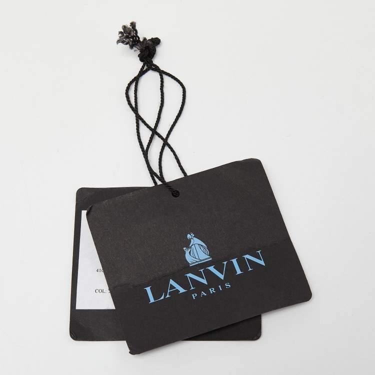 Pre Owned Lanvin Beige/Gold Printed Leather Chain Clutch