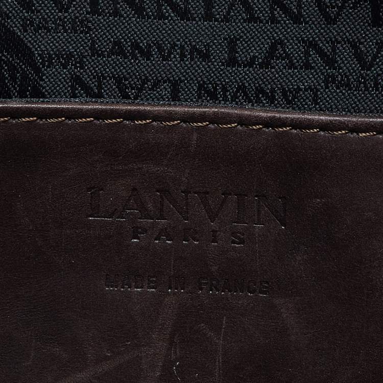 Pre Owned Lanvin Gold Laminated Python Kentucky Tote