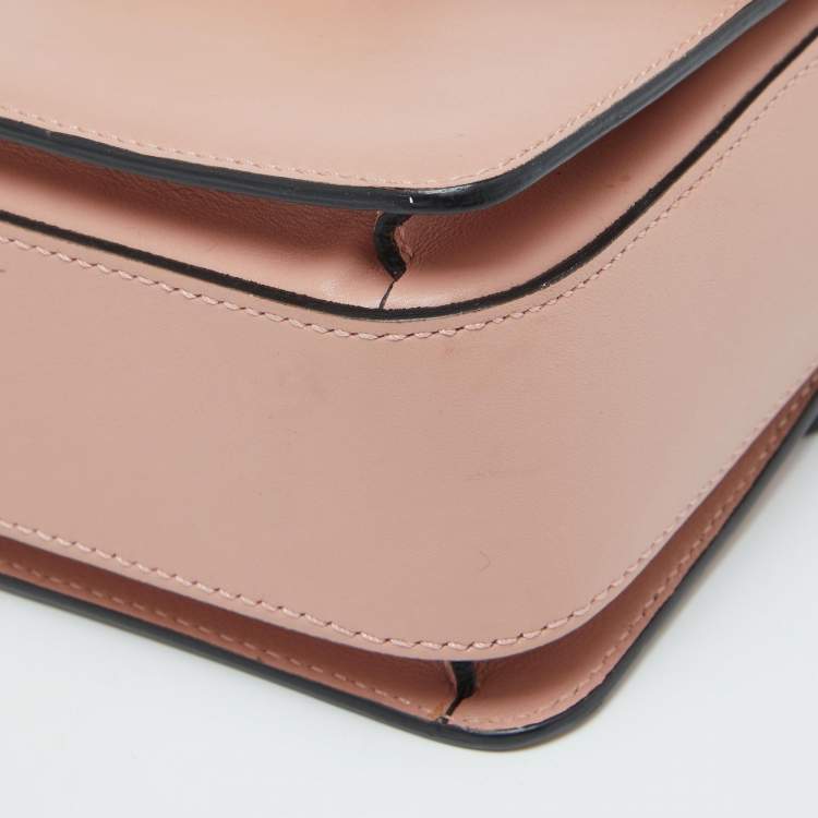Pre Owned Lanvin Pink Leather Flap Crossbody Bag