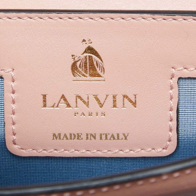 Pre Owned Lanvin Pink Leather Flap Crossbody Bag