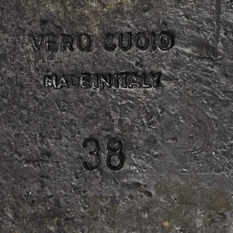 Pre Owned Lanvin Size 38 Brown Snakeskin Leather Ring Toe Ankle Strap Flat Sandals