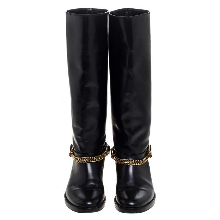 lanvin chain boots