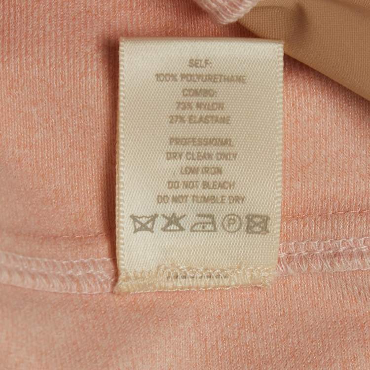 Pre Owned Lapointe Pink Faux Leather Sleeveless Bodysuit S