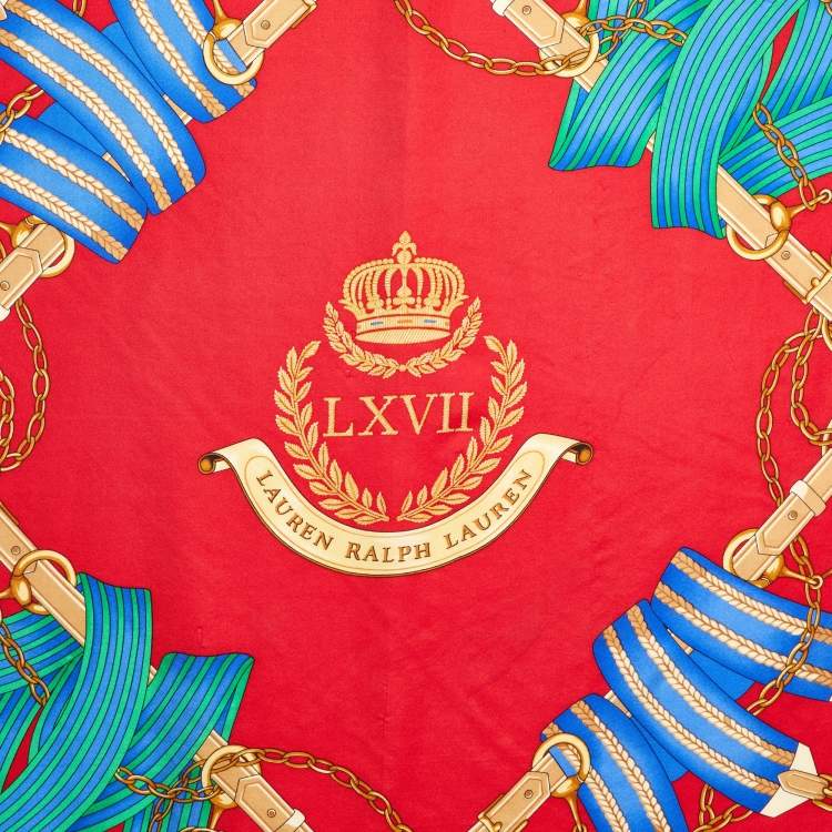 Pre Owned Lauren Ralph Lauren Multicolor Printed Silk Scarf