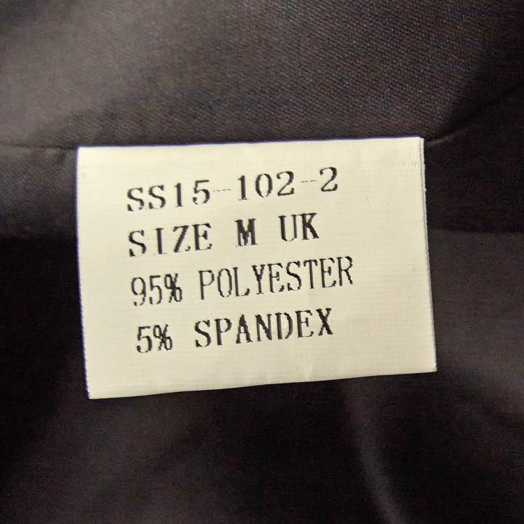 Pre Owned Lavish Alice Black Stretch Crepe Long Cape Blazer M