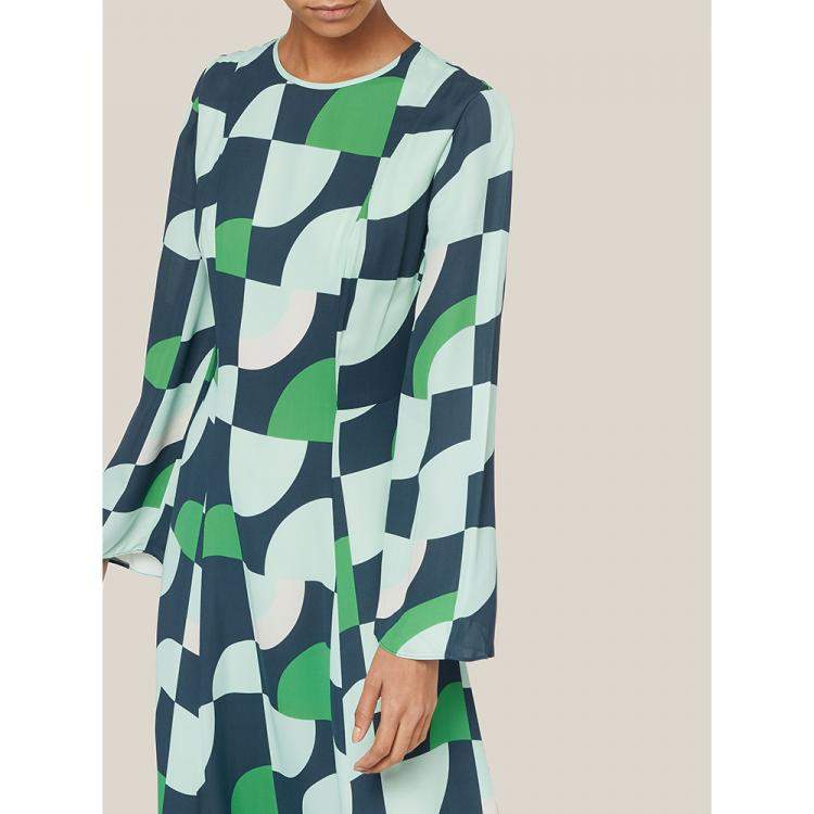 Pre Owned LAYEUR Green Wharton Fit and Flare Maxi Dress FR 44