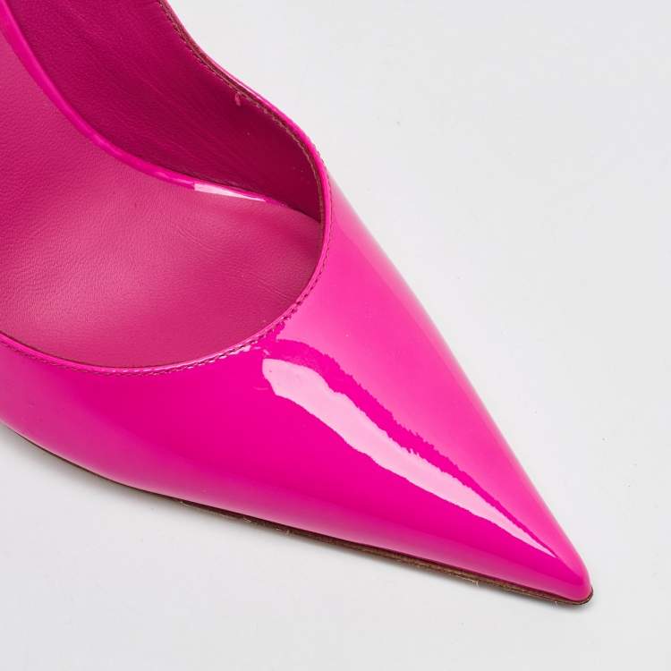 Pre Owned Le Silla Pink Patent Leather Pointed Toe Pumps Size 37
