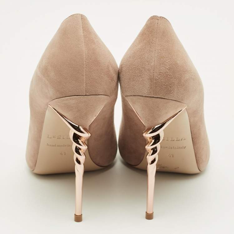 Pre Owned Le Silla Beige Suede Pointed Toe Pumps Size 41