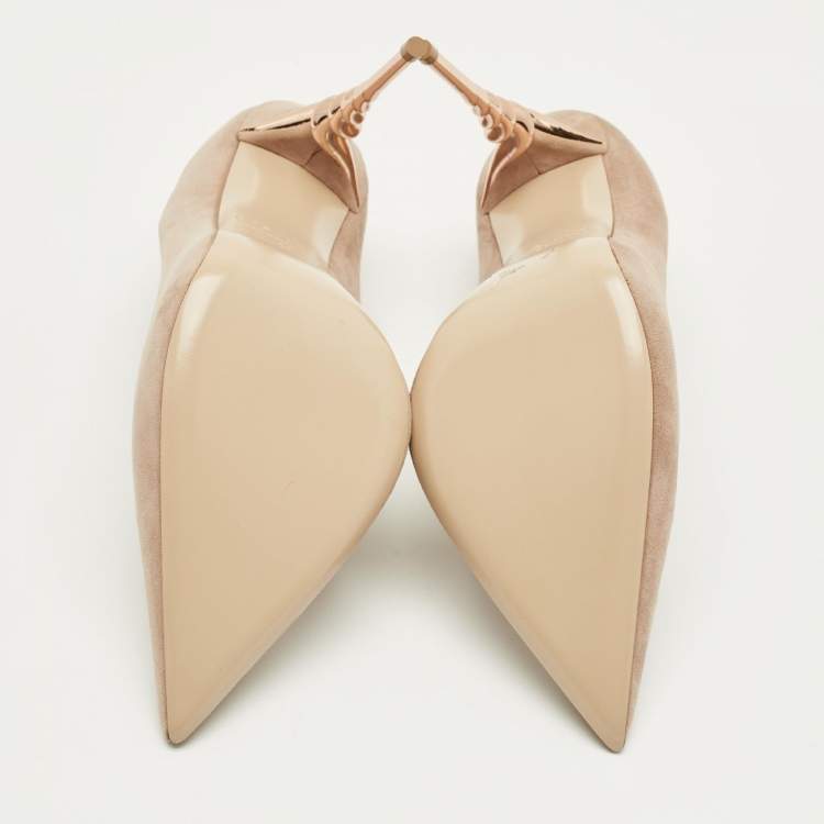 Pre Owned Le Silla Beige Suede Pointed Toe Pumps Size 41